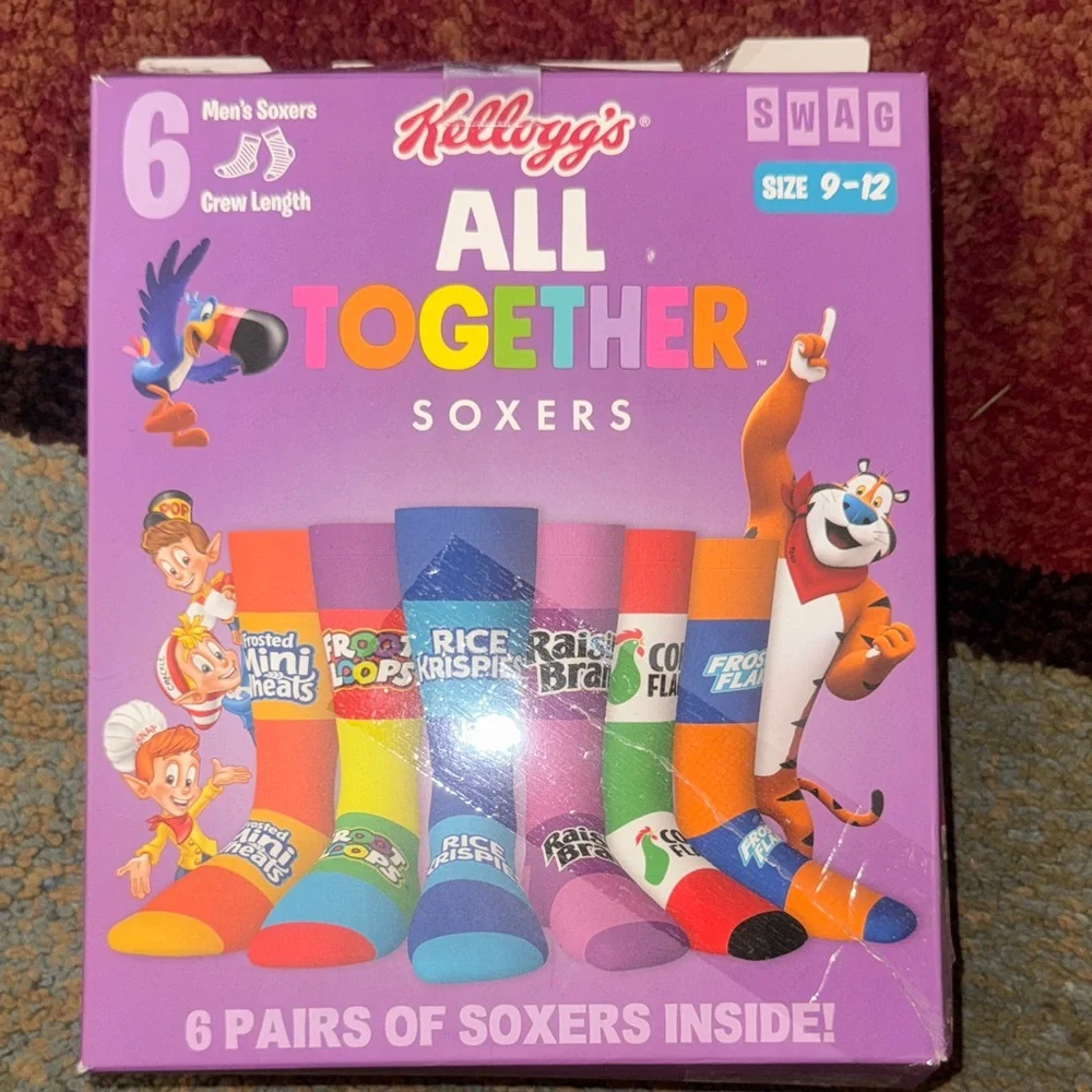 NEW Swag‎ All Together Kellogg Socks